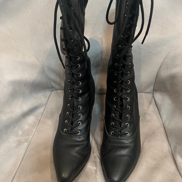 Funtasma Black Lace-Up Women's Boots Witchy/Victorian 10M - Picture 4 of 7